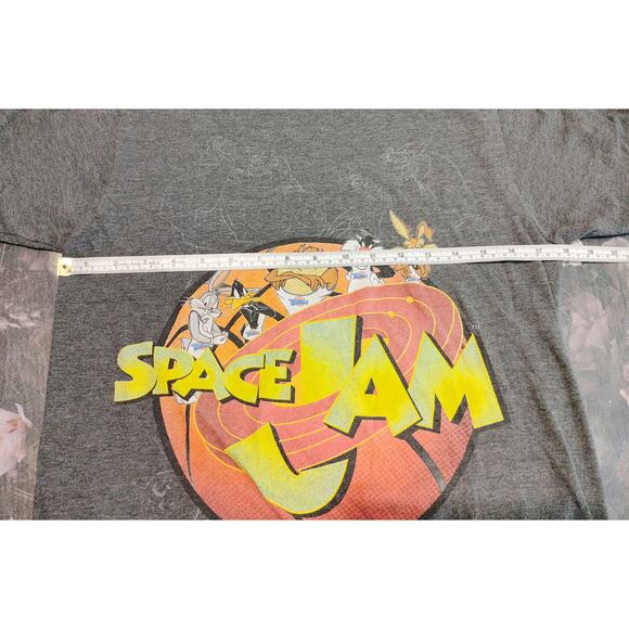 Space Jam Looney Tunes Graphic T-Shir Short Sleeve Crew Neck Heather Gray Mens S - Picture 6 of 6
